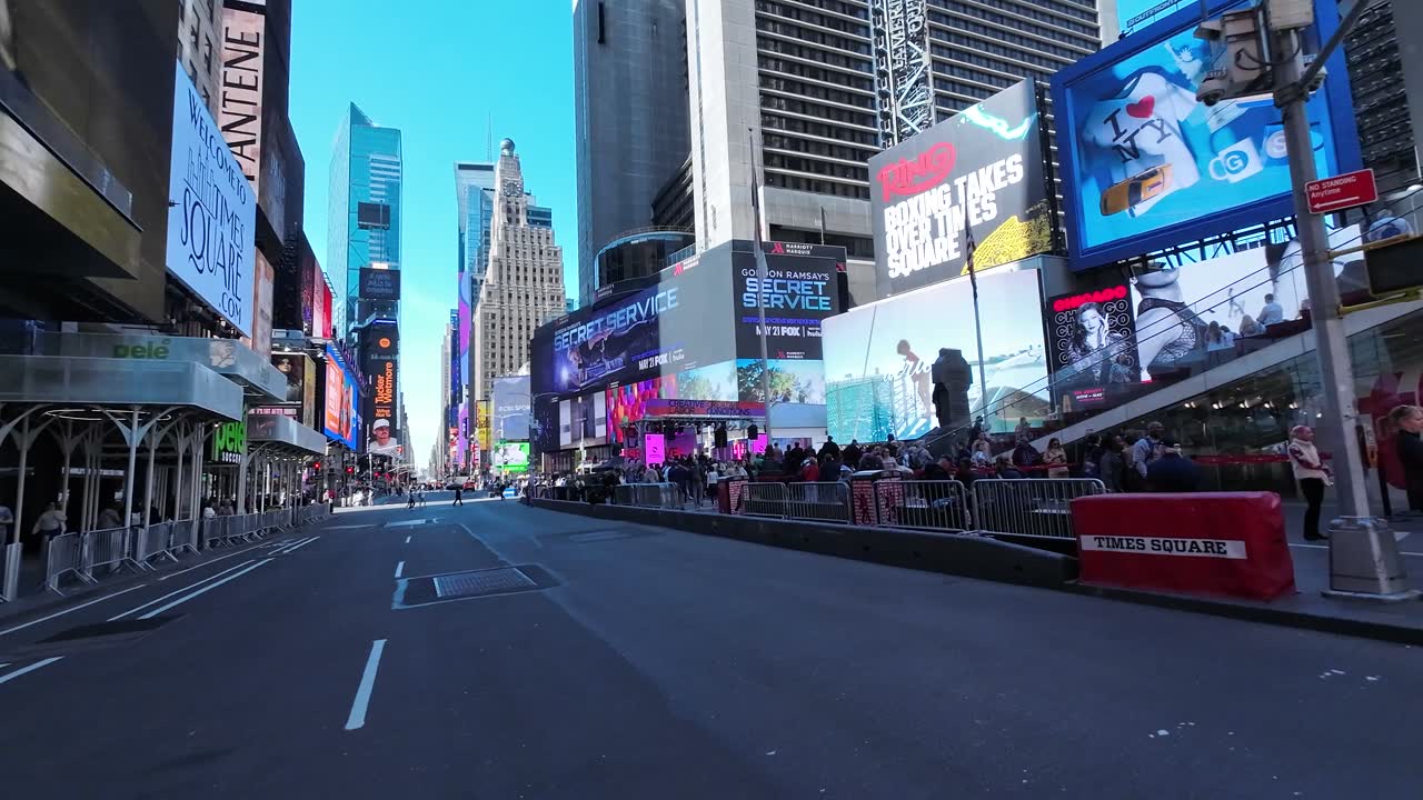 Times Square news clip streamed as HLS through BlazingCDN